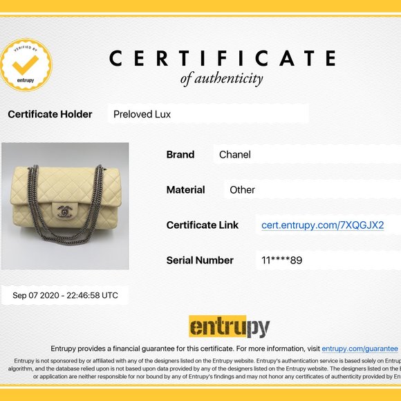 Authentic Chanel Beige Calfskin Flap Shoulder Bag - Picture 15 of 15